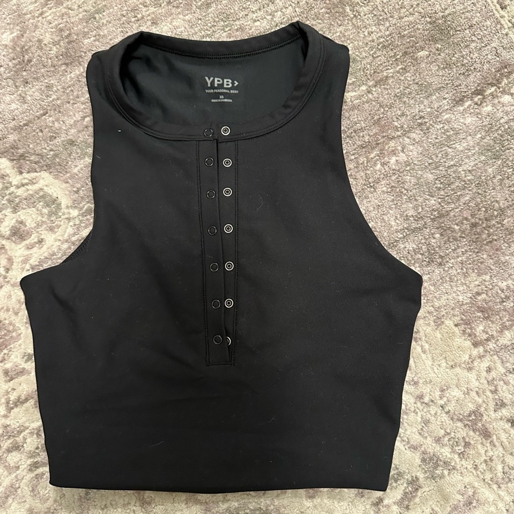Abercrombie active wear snap button top